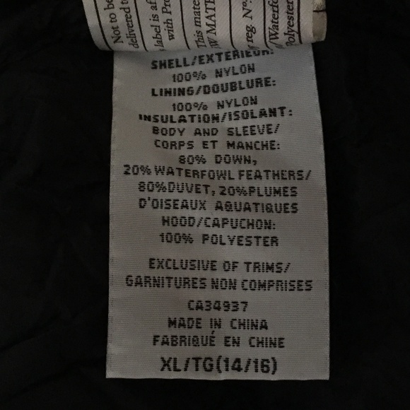 light down jacket - kids XL. MOVING SALE - LAST CHANCE! - Picture 4 of 5